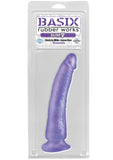 Basix 7In. Slim Dong W/Suction Cup Purp