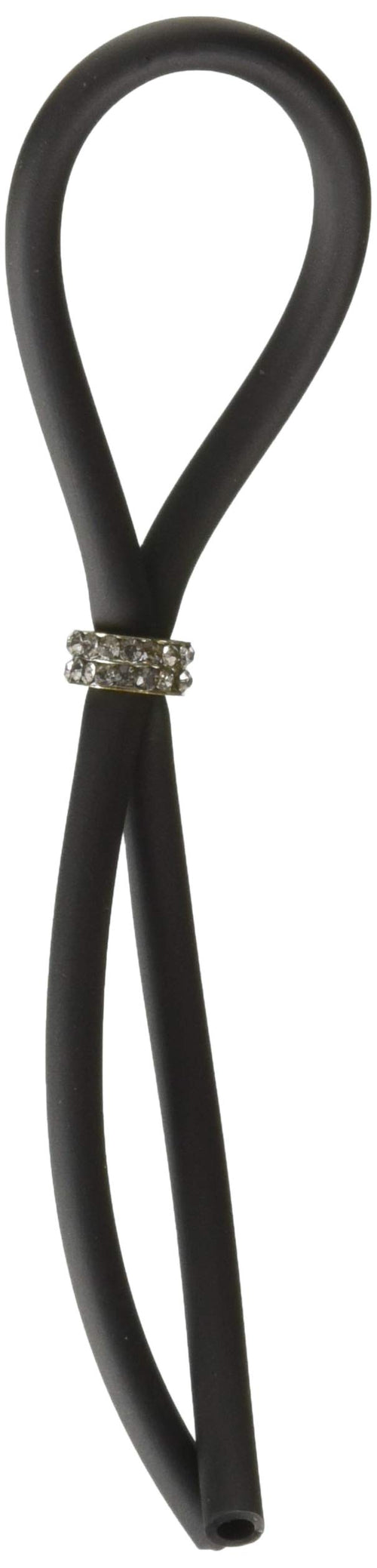(WD) C-RING LASSO DIAMOND GEMS SILICONE BLACK