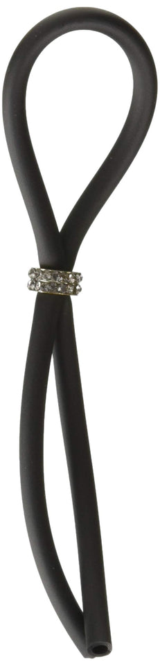 (WD) C-RING LASSO DIAMOND GEMS SILICONE BLACK