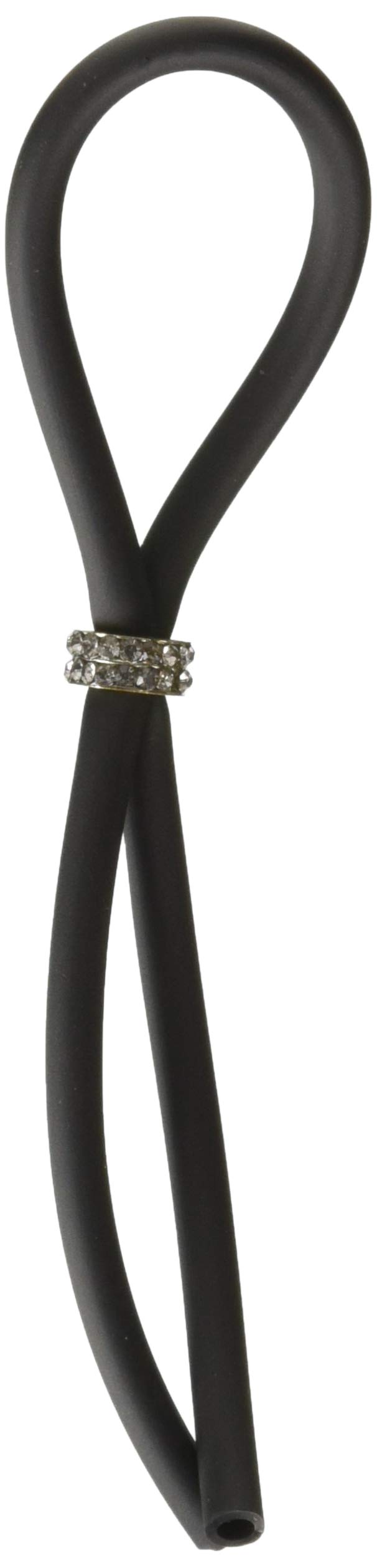 (WD) C-RING LASSO DIAMOND GEMS SILICONE BLACK