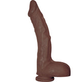 Nasstoys All American Ultra Whoopers Dong, Brown, Curved, 11 Inch