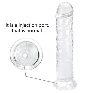 12.5 * 2.3 Inch Huge Dildos Realistic Clear Dildo with Strong Suction Cup Hands-Free Huge Dong Big Size Adult Sex Toy for Women
