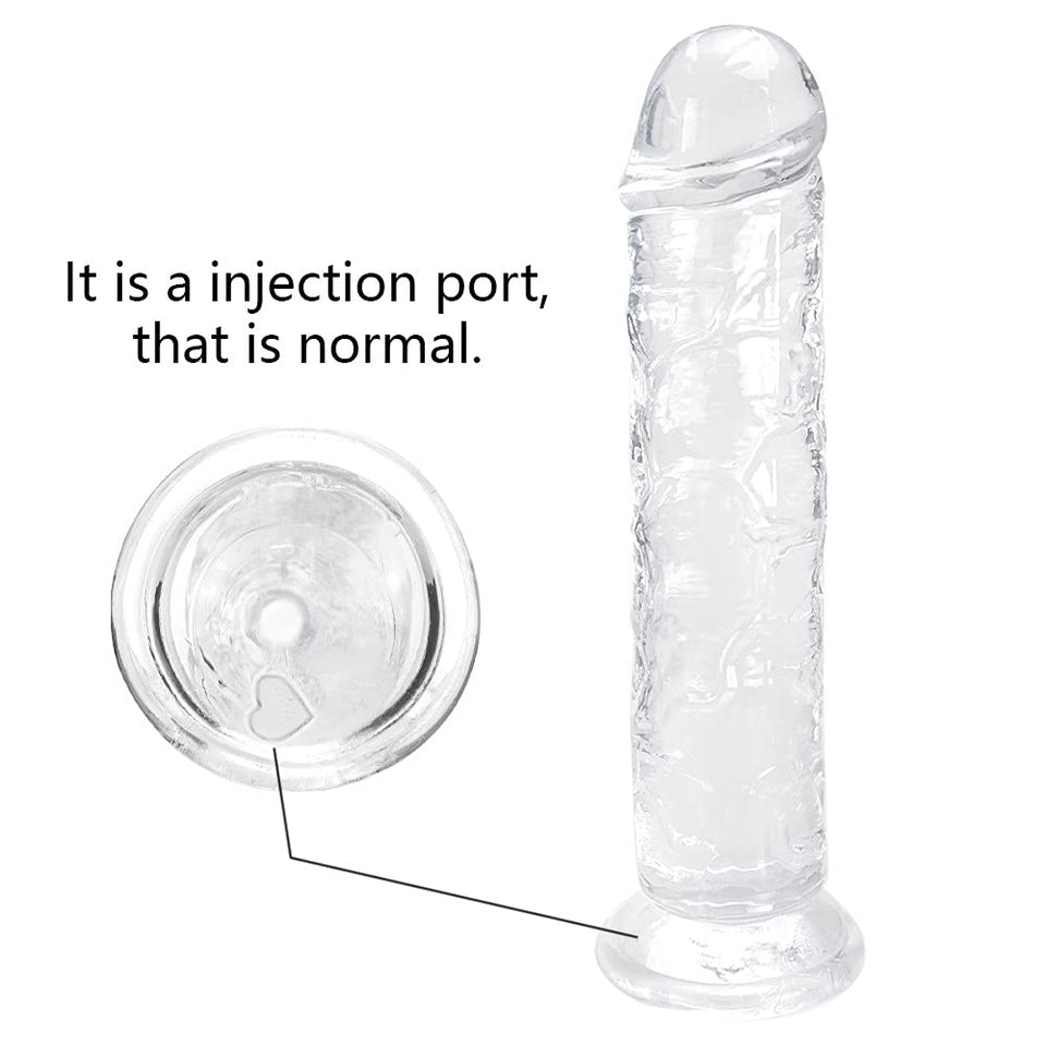 12.5 * 2.3 Inch Huge Dildos Realistic Clear Dildo with Strong Suction Cup Hands-Free Huge Dong Big Size Adult Sex Toy for Women