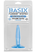 Basix Rubber Works 4-Inch Mini Butt Plug Blue