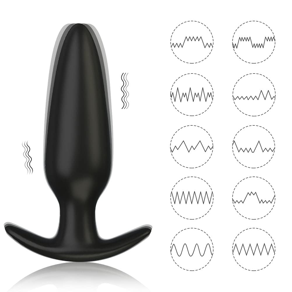 G-spot Anal Vibrator Prostate Massager, Silicone Rechargeable Wearable Anal Vibrator with Remote Control 10 Vibration Modes Wate