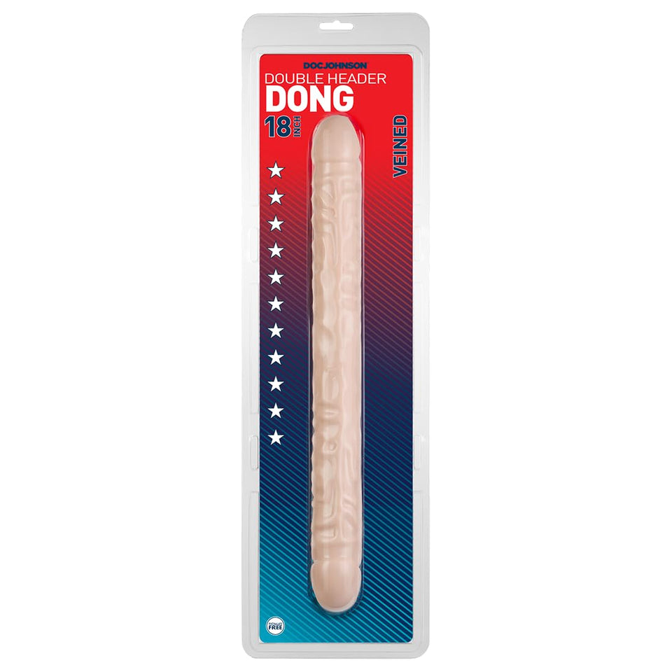 Veined Double Header Dong 18In. (White)