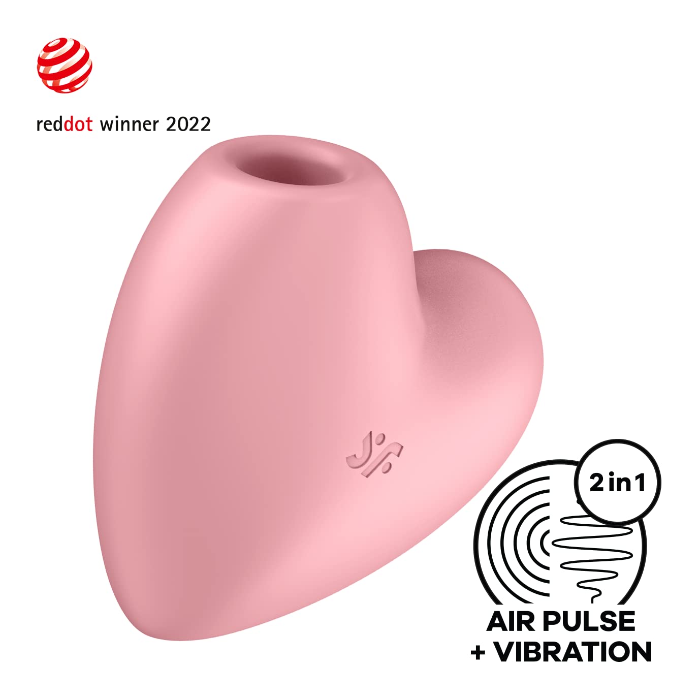 Satisfyer 'Cutie Heart', 8 cm, Pressure Waves and Vibration, Playful Design, Colour: Pink
