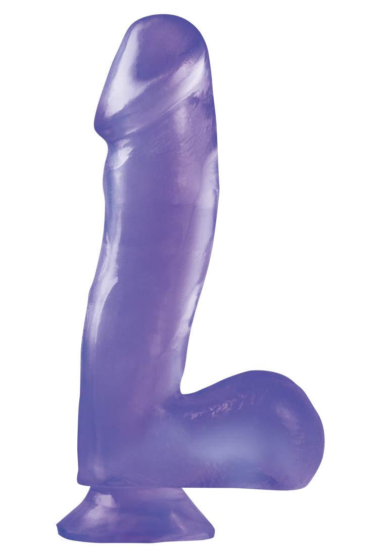 Basix Rubber Works 6.5 Dong with Suction Cup, Purple