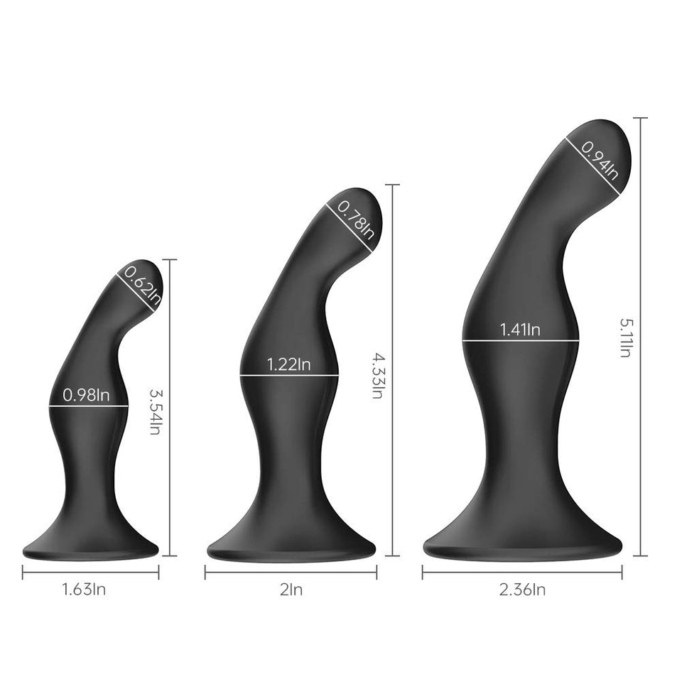 FST Silicone Butt Plug Training Set 3 Sizes Anal Plug Kit Prostate Stimulate G-spot Stimulation Anal Trainer Anal Sex Toy for Be