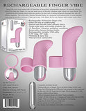 Adam & Eve Rechargeable 10-Speed Silicone Finger Vibrator Pink | With Removable Bullet Vibrator | Waterproof And Submersible | Great For Solo And Couples Play