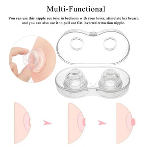 1 Pair Nipple Suckers for Pressure, Nipple Toys for Women, Soft Silicone Nipple Corrector Nipple Sucker Suction Breast Stimulato