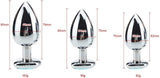 3Pcs Set Luxury Metal Butt Toys Heart Shaped Anal Trainer Jewel Butt Plug Kit S&M Adult Gay Anal Plugs Woman Men Sex Gifts Thing