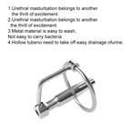 Hollow Stainless Urethral Sounds Penis Plug Urethral Dilator Male Penis Plug with Cock Ring Sex Toy for Men (1.77 inch)