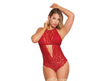 Ms Sugar &Spice Teddy W/Snap Red S/M