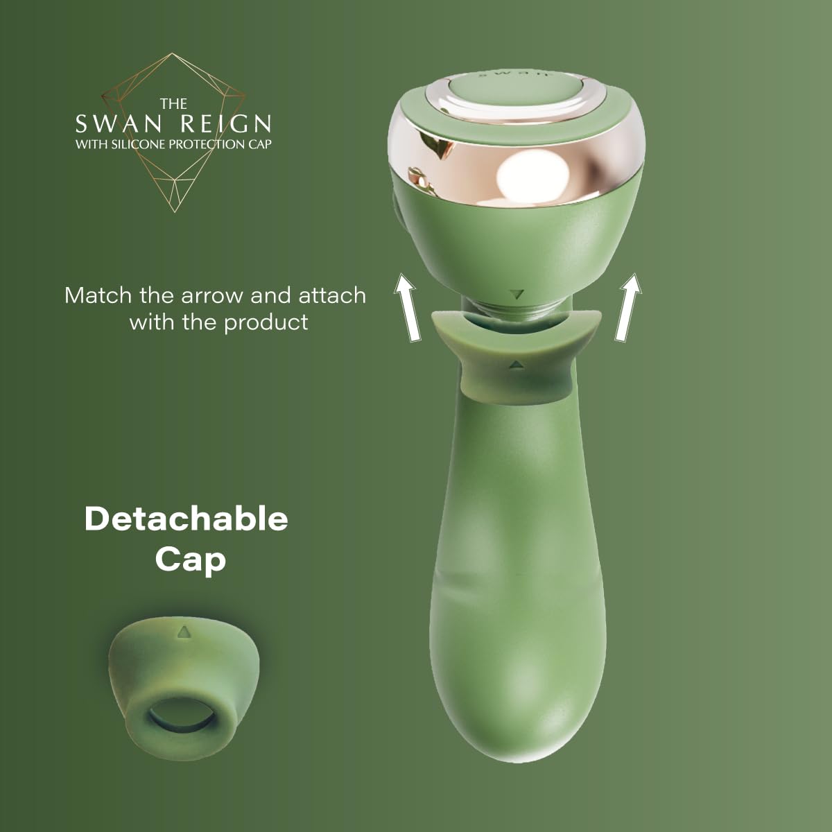 Swan Reign Dual Stimulator Green