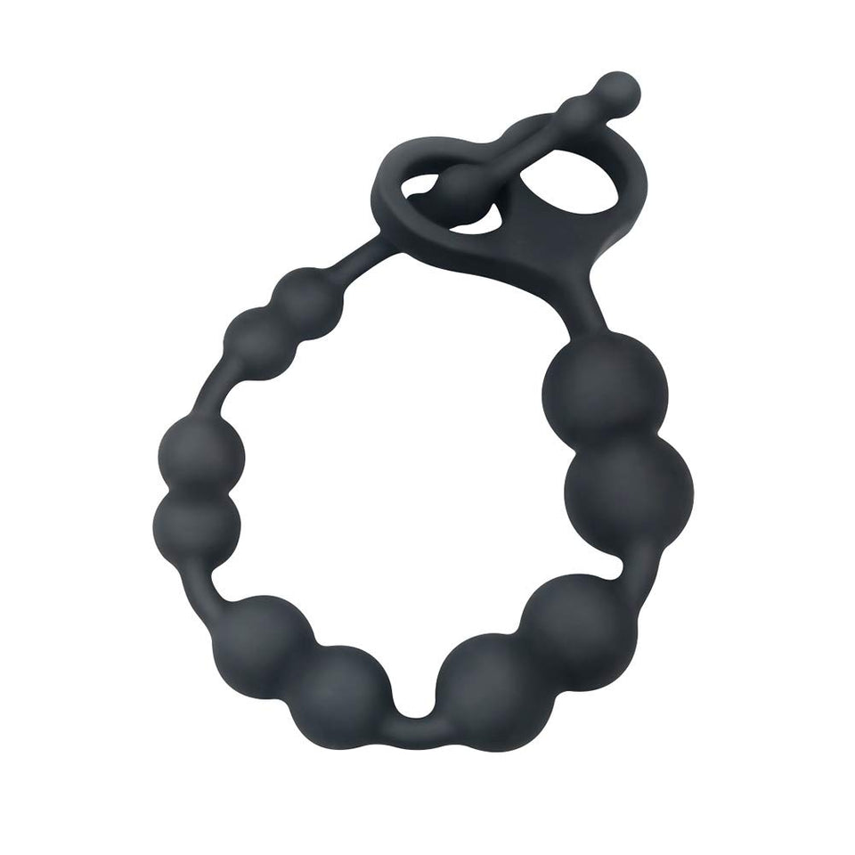 FST Anal Beads with 7 Double Balls, Anal Plug with Safe Pull Ring Sex Toys for Women Men