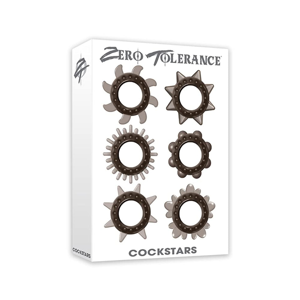 Zero Tolerance Cockstars Unique Penis Rings - 6 Pack