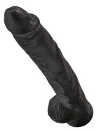 Pipedream Products King Cock Life Like Cock With Balls And Suction Mount Base, Black, 14 Inch