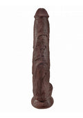 Pipedream Products King Cock Realistic Dildo with Balls, Brown, 14 Inch