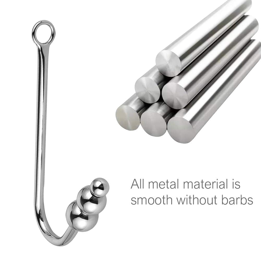 Anal Hook Sex Toys Steel Slave Games For Lover,Unisex Rope Hook Products With 3 Balls