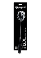 Sex And Mischief Ss76027 Whip & Tickle: Black And White
