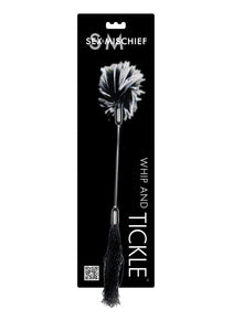Sex And Mischief Ss76027 Whip & Tickle: Black And White