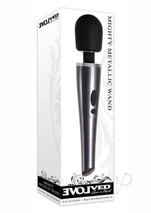 Evolved Novelties Mighty Metallic Wand Body Massager Black