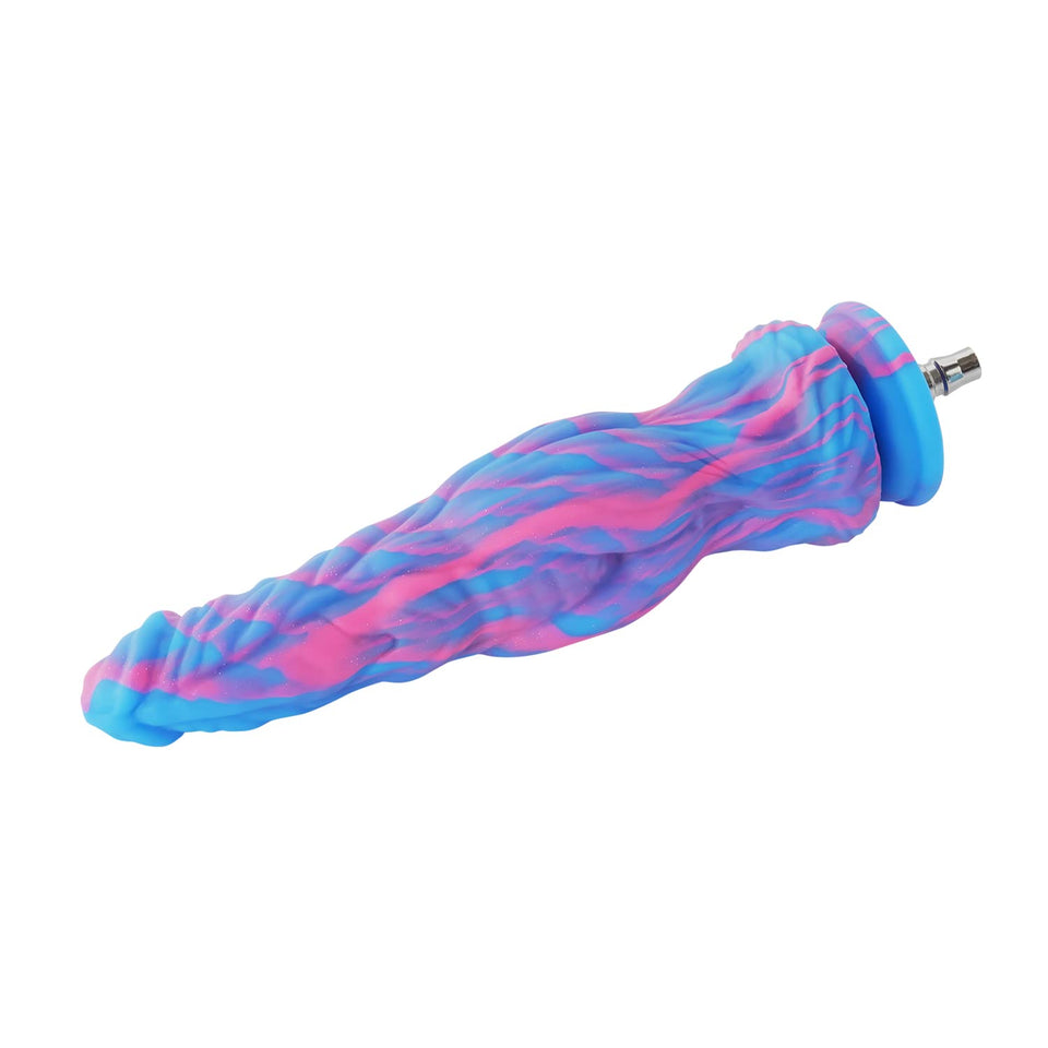 FREDORCH Realistic Monster Silicone Dildo for Sex Machine Vac-U-Lock with Quick Air Connector Device User (Blue, 26cm/10.2inch)