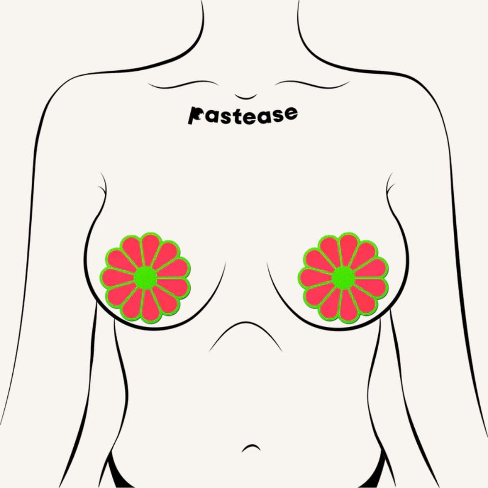Pastease Glow In The Dark Pink & Green Flowers