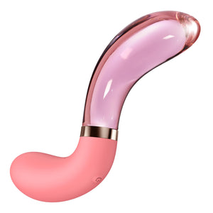 Vibrator Wand Sex Toy - Double Sided Dildo with Lighting Glass & Silicone Dildo 2 in 1 Adult Sex Toys, G spot Vibrator & Clitora