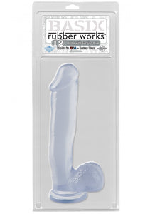 Basix 12In. Dong W/Suction Cup Clear