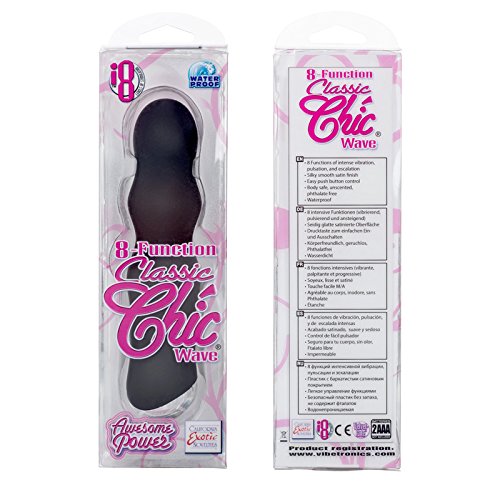 California Exotic Novelties 8-Function Classic Chic Wave Vibrator, Black