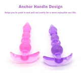 Butt Plugs, 2 Pcs Anal Training Kit Soft Jelly Anal Plug G-spot Prostate Massager Anus Trainer for Adult Masturbation SM Beginne