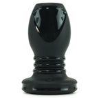 Doc Johnson Platinum Premium Silicone - The Stretch - Hollow Butt Plug - Medium - Black