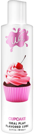 Wet Frosted Cupcake Premium Flavored Edible Lube for Men, Women and Couples | Long-Lasting, Condom Safe, Sugar Free, 3 fl oz