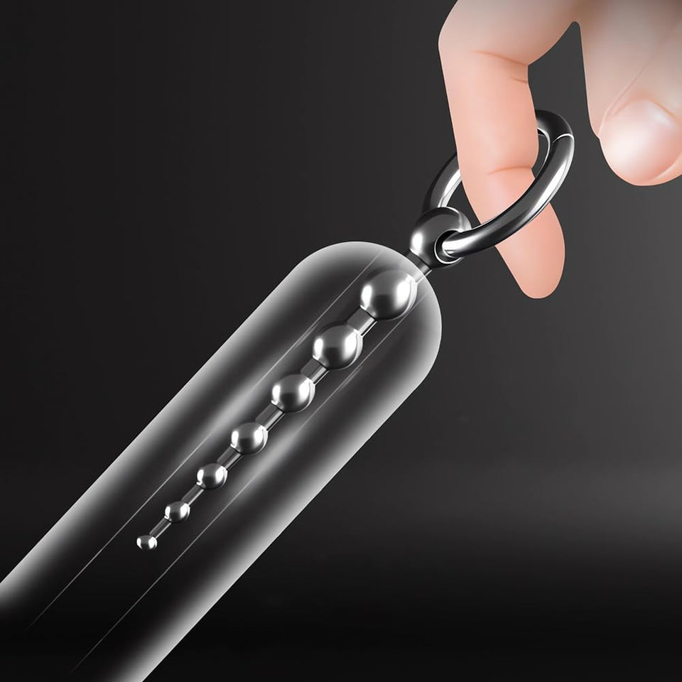 FST Penis Plug Stainless Steel Urethra Sound Multi Bead Urethral Plug Claspable O-Ring Urethral Dilator Sex Toys for Male Mastur