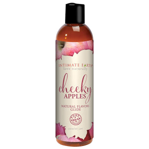 Intimate Earth Natural Flavor Pleasure Glide, 4 Fl.Oz (120 Ml), Cheeky Apples