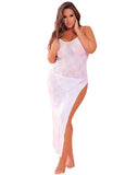 Rene Rofe Take The Heat Lace gown Qn White