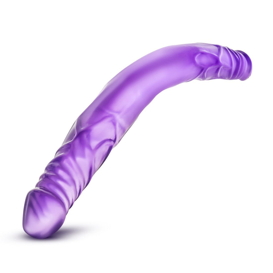 B Yours - 14In Double Dildo - Purple