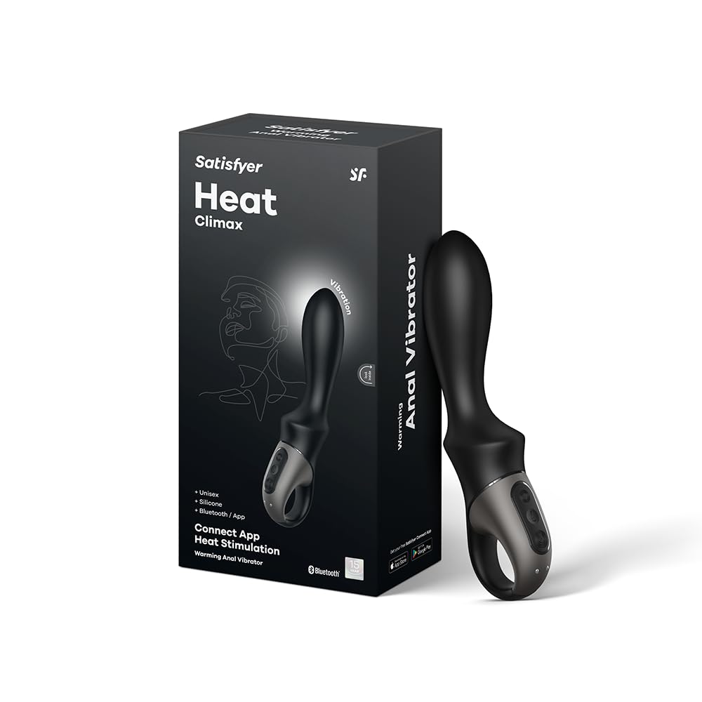 Satisfyer Heat Climax Connect App Vibrator Sex Toy | Adult Toys for Women | Anal or Vaginal Vibration | Vibrating Sexual Pleasur