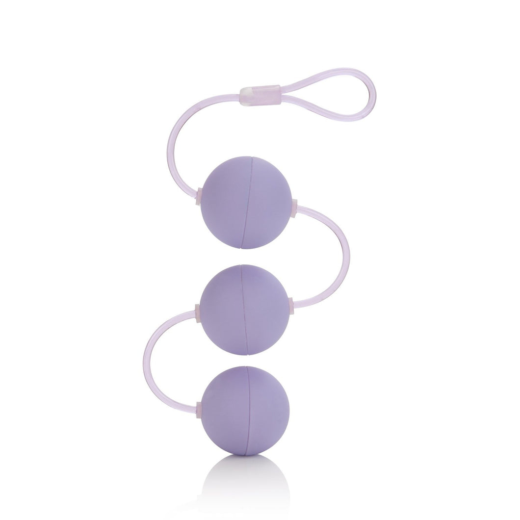 Calexotics First Time Triple Lover Balls - Duotone Ben Wa Kegel Weights - Pelvic Floor Exercise - Adult Sex Toys - Purple