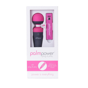 Palmpower Plug & Play Massager, Soft-Touch Silicone With Removable Head And Optional Attachments, Travel Friendly Multiple Plug 