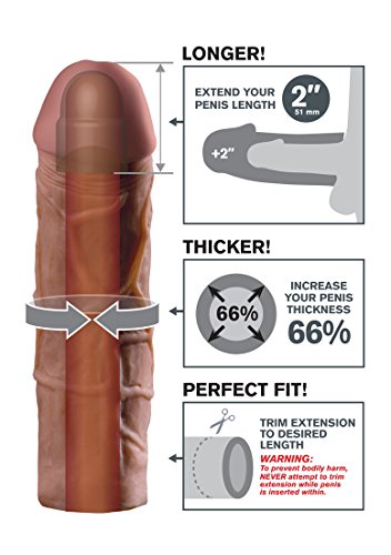 Pipedream Fantasy X-Tensions Mega, Brown, 2 Inch