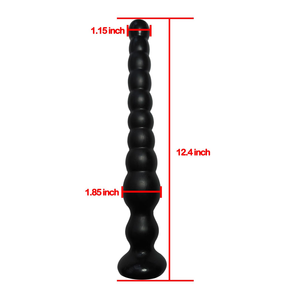 Long Anal Beads Sex Toys with 10 Anal Balls Ultra Soft Anal Chain Anal Plug with Strong Suction Cup Flexible Butt Plug Anal Bead