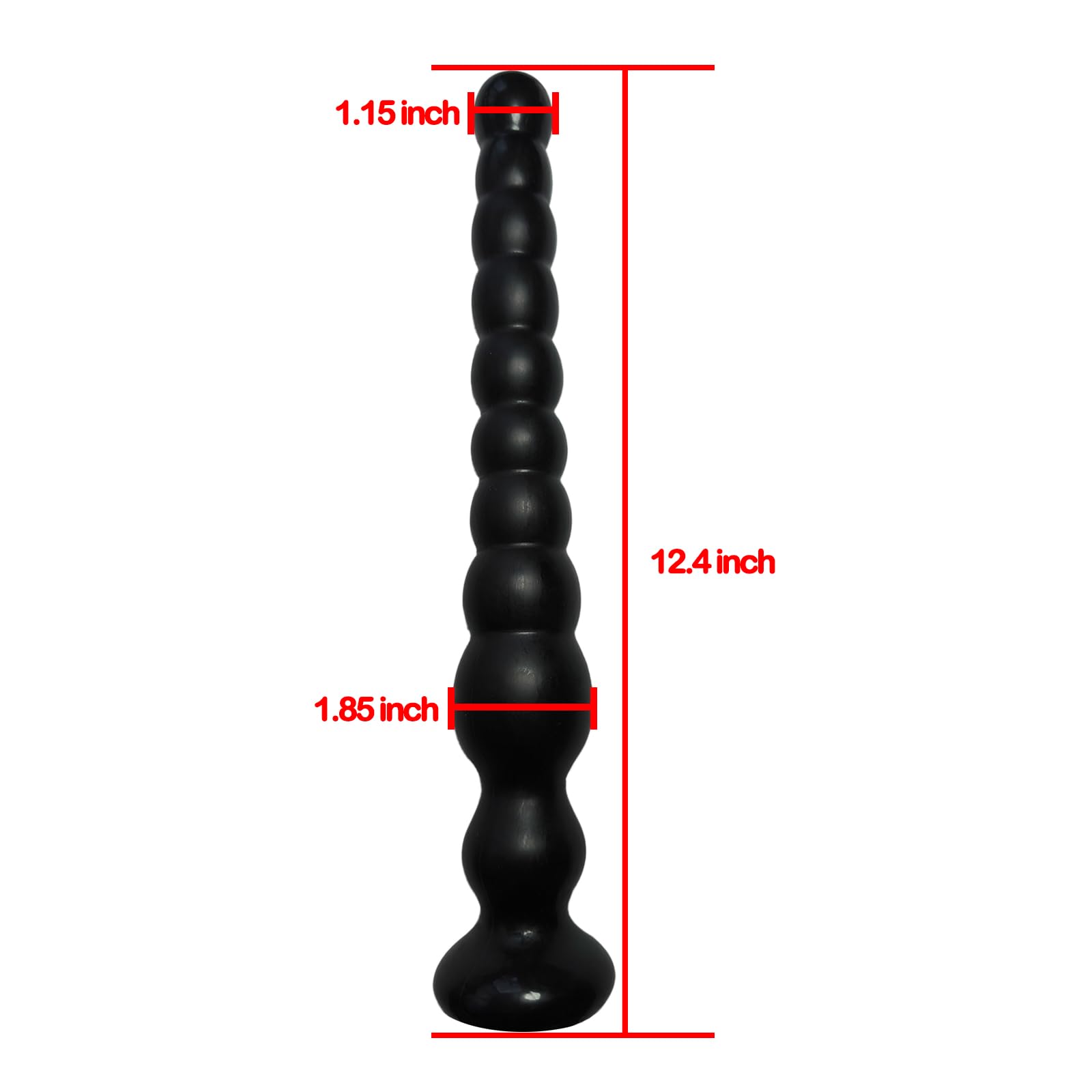 Long Anal Beads Sex Toys with 10 Anal Balls Ultra Soft Anal Chain Anal Plug with Strong Suction Cup Flexible Butt Plug Anal Bead