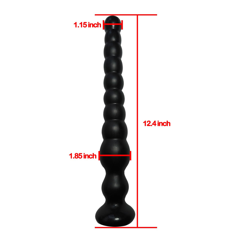 Long Anal Beads Sex Toys with 10 Anal Balls Ultra Soft Anal Chain Anal Plug with Strong Suction Cup Flexible Butt Plug Anal Bead