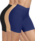 BESTENA 3 Pack Slip Shorts Seamless Smooth Workout Yoga Bike Shorts for Women Under Dresses