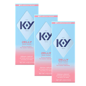 K-Y Jelly Classic Water-Based Body Friendly Formula 4 Fl Oz. Personal Lubricant for Wetter Sex for Men, Women and Couples & Safe