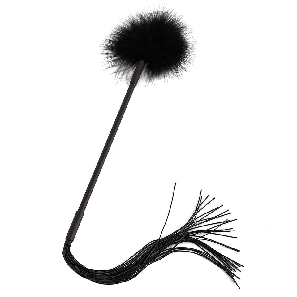 ccHuDE Silicone Feather Sex Tickler Soft Fur Tickler Whip Feather Tickler Small Feather Duster Fluffy Feather Tickler with Tasse