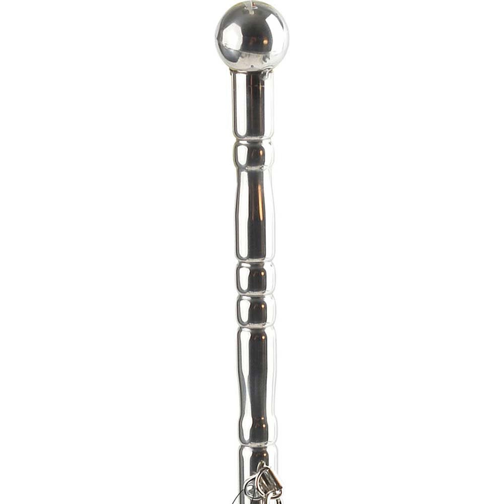 Fetish Fantasy Beaded Metal Flogger  Silver  Black